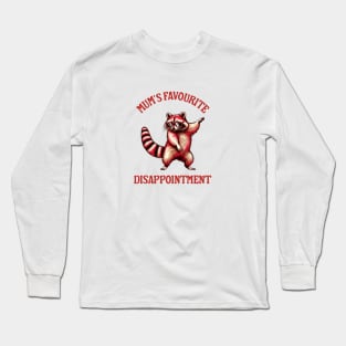 Mum's favourite disappointment retro animal meme design Long Sleeve T-Shirt